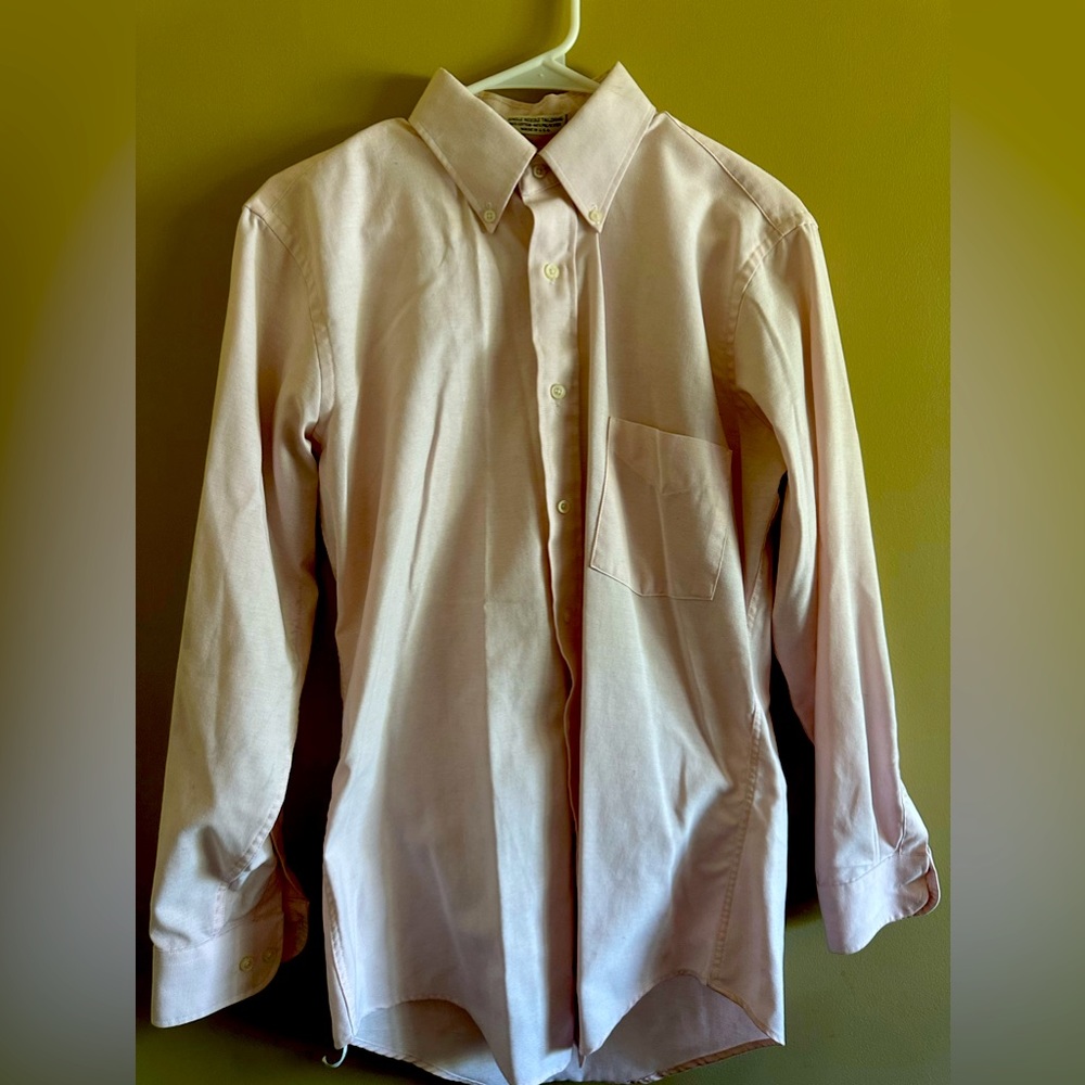 Vintage Sears light link button down dress shirt